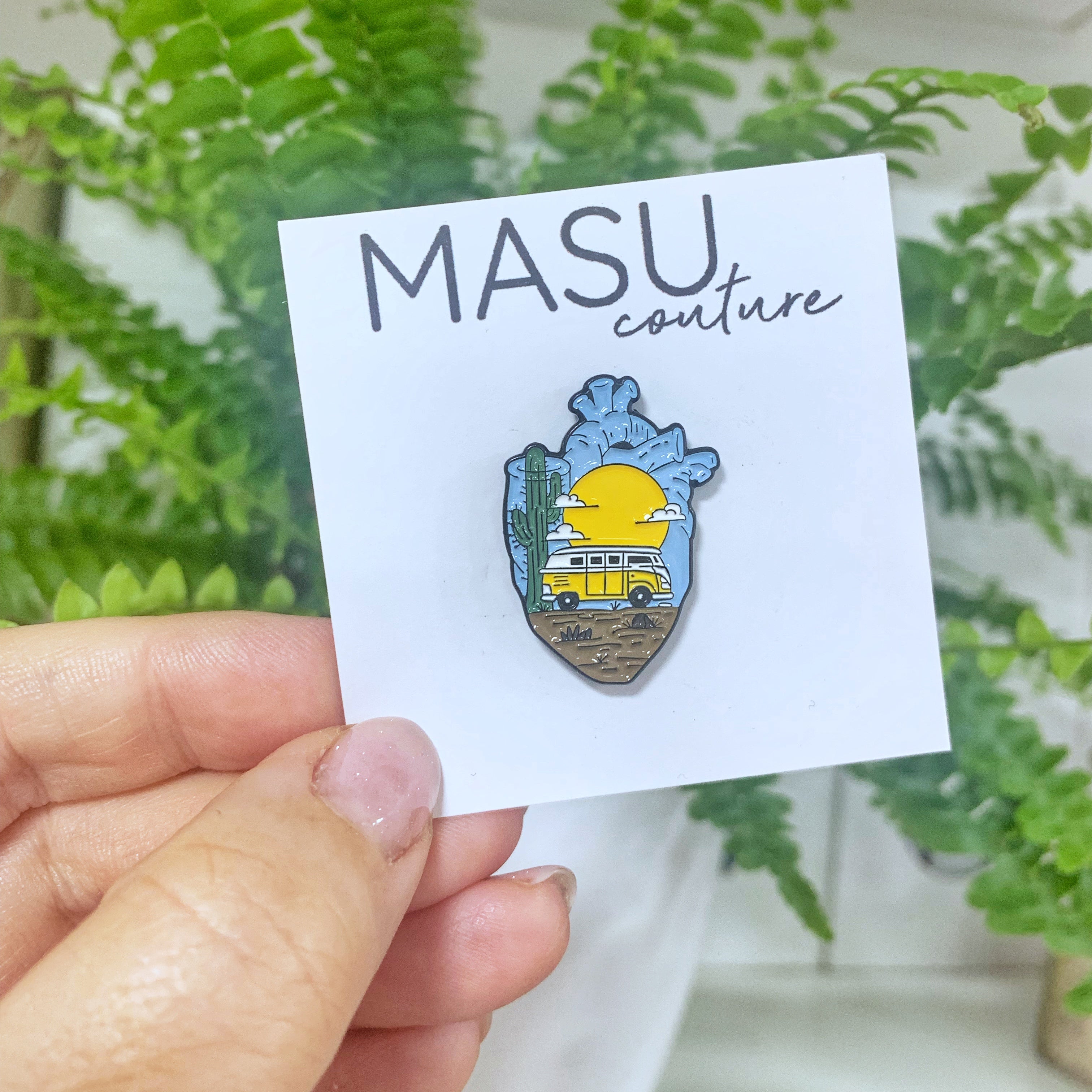 "Camping-Liebe" Retro-Herz - Masu Pin