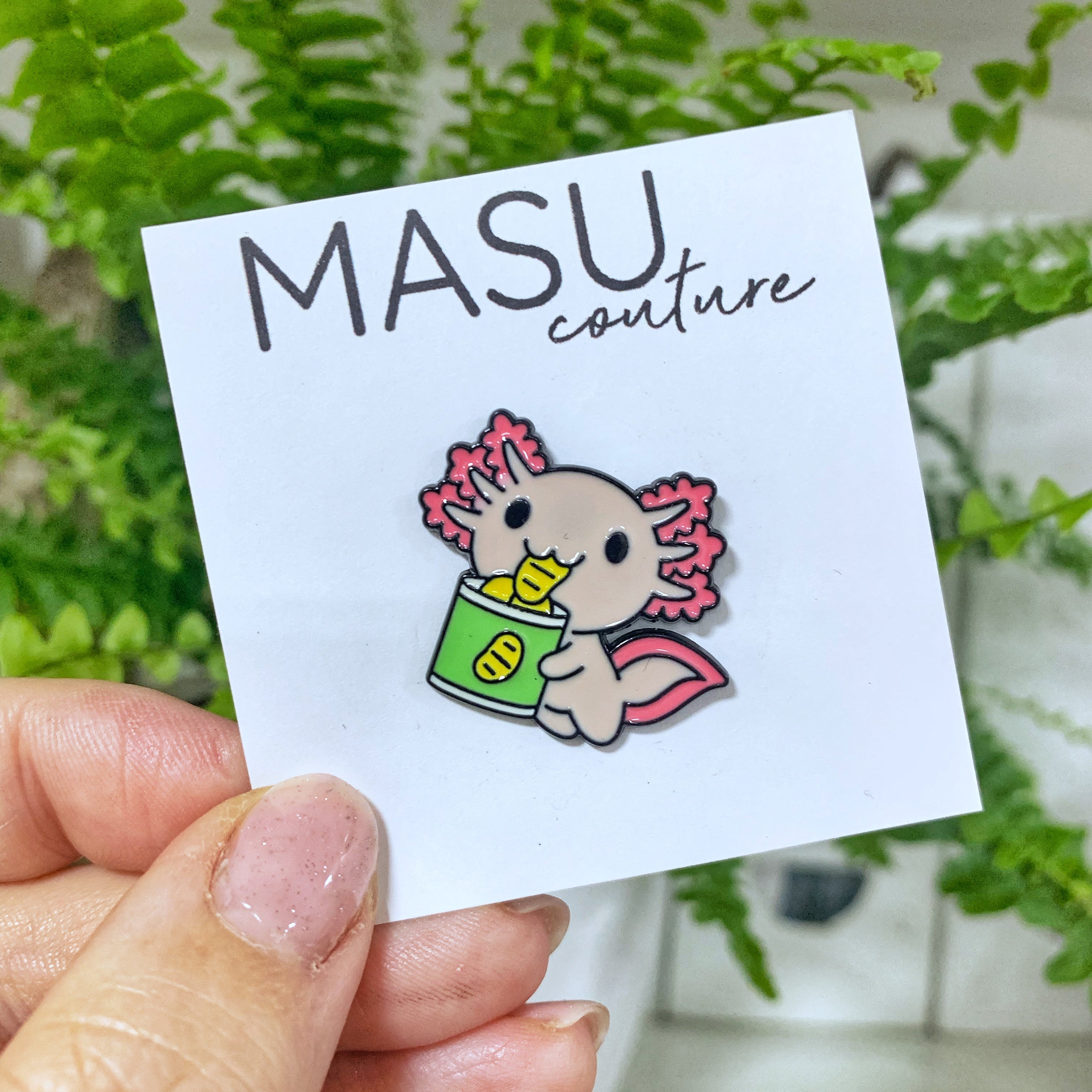 "Snack Time" Axolotl - Masu Pin