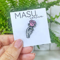 Skeletthand mit Rose - Masu Pin