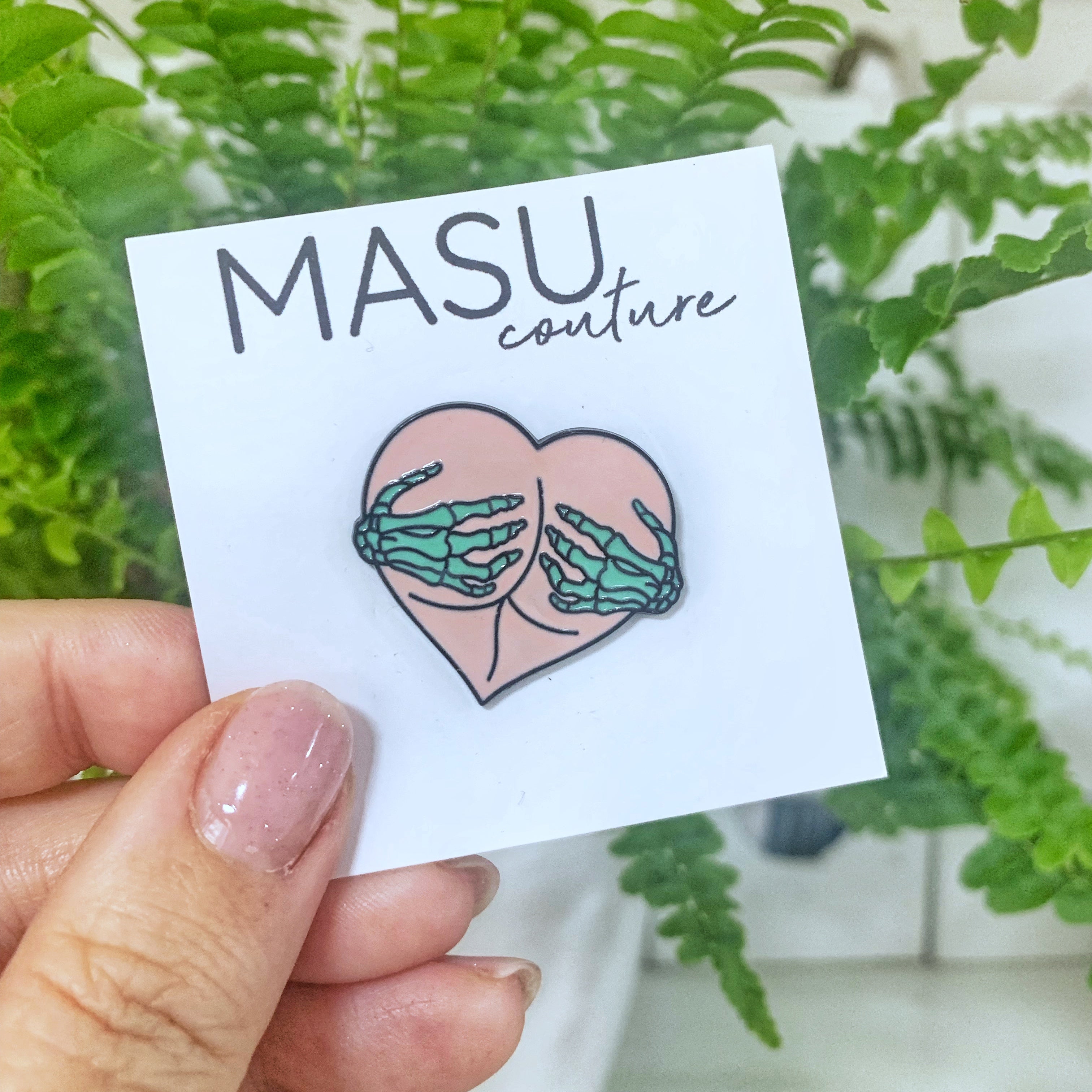 Retro-Skelettherz - Masu Pin