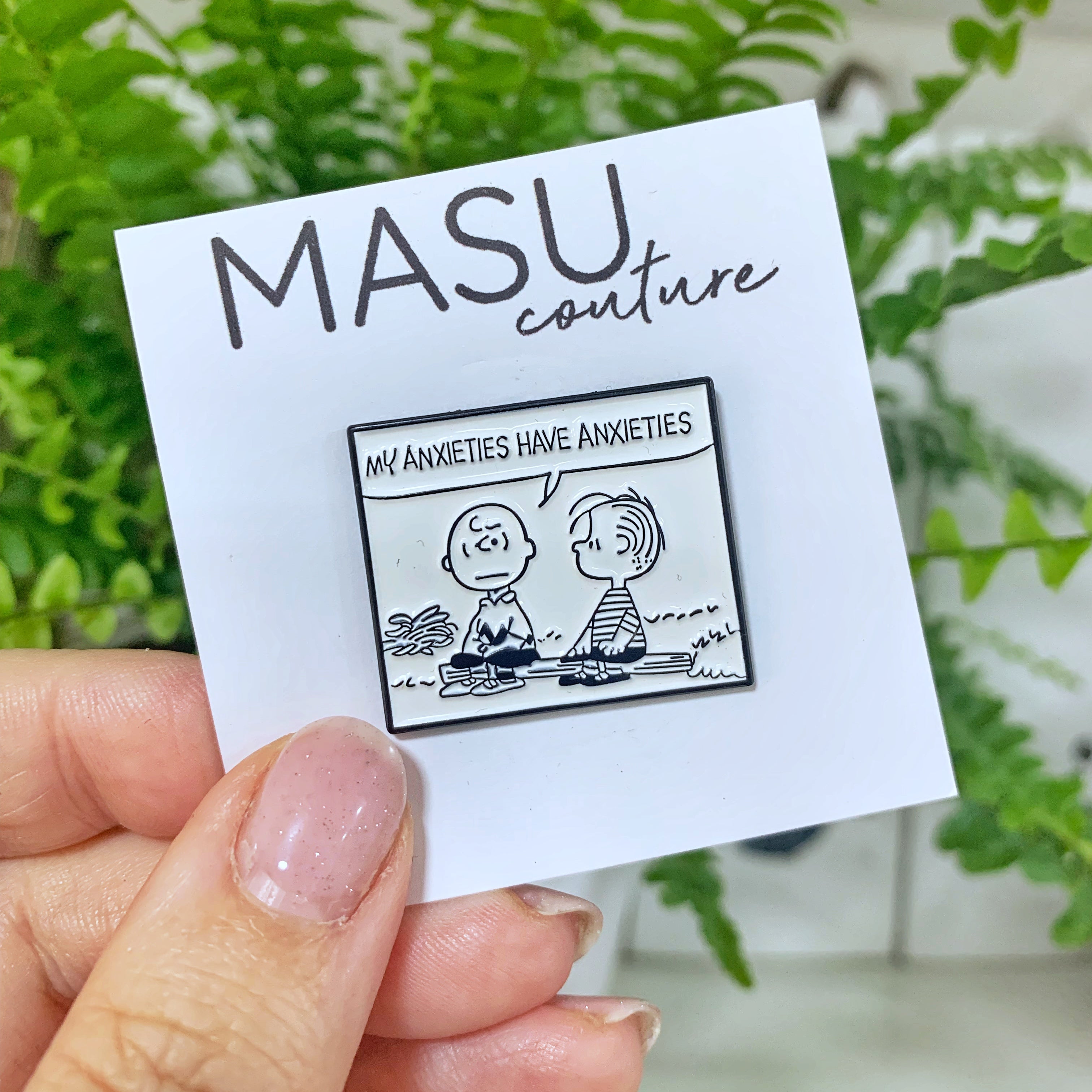 "My Anxieties Have Anxieties" Charlie Brown Peanuts - Masu Pin
