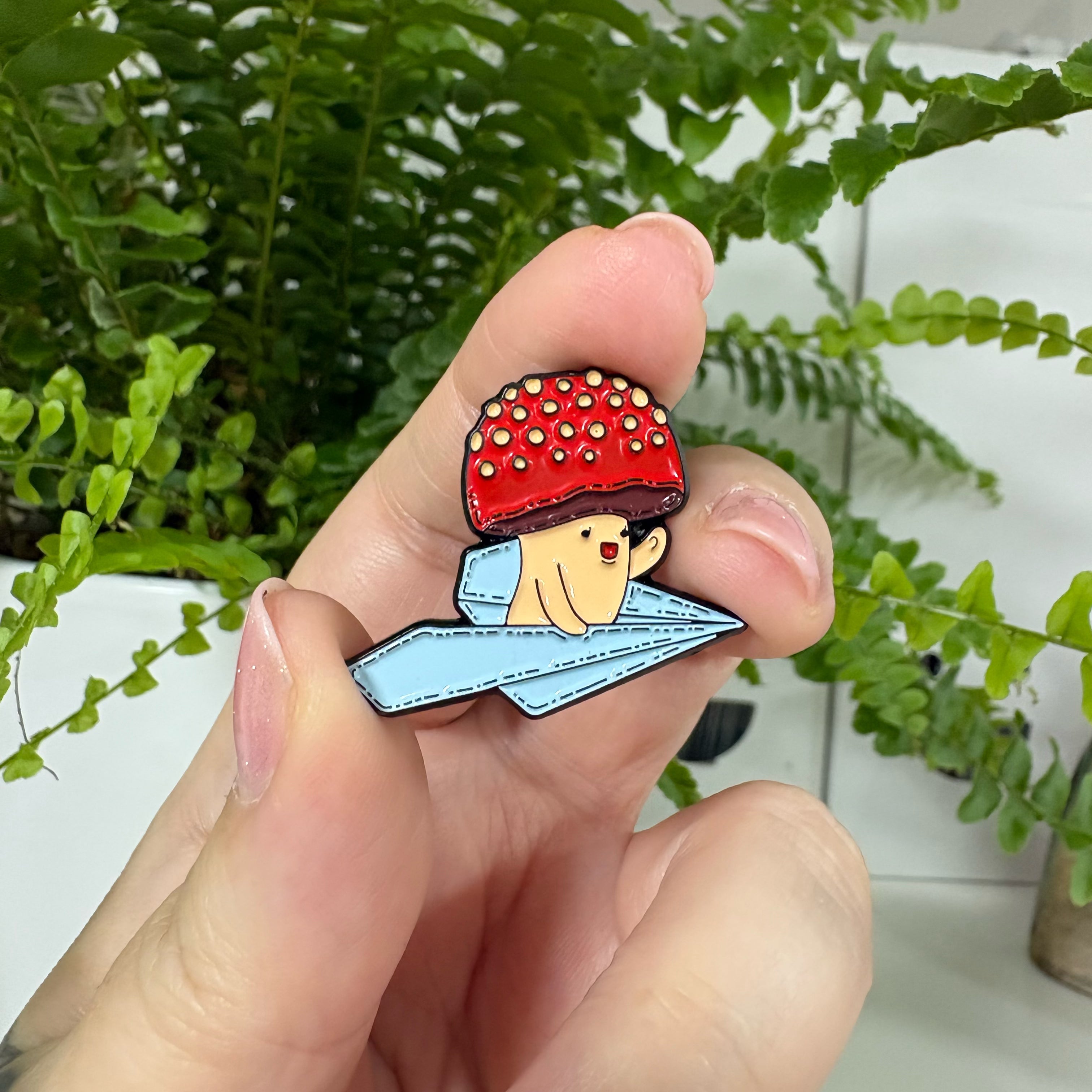 "Fliegender Pilz" Papierflieger Pilz - Masu Pin
