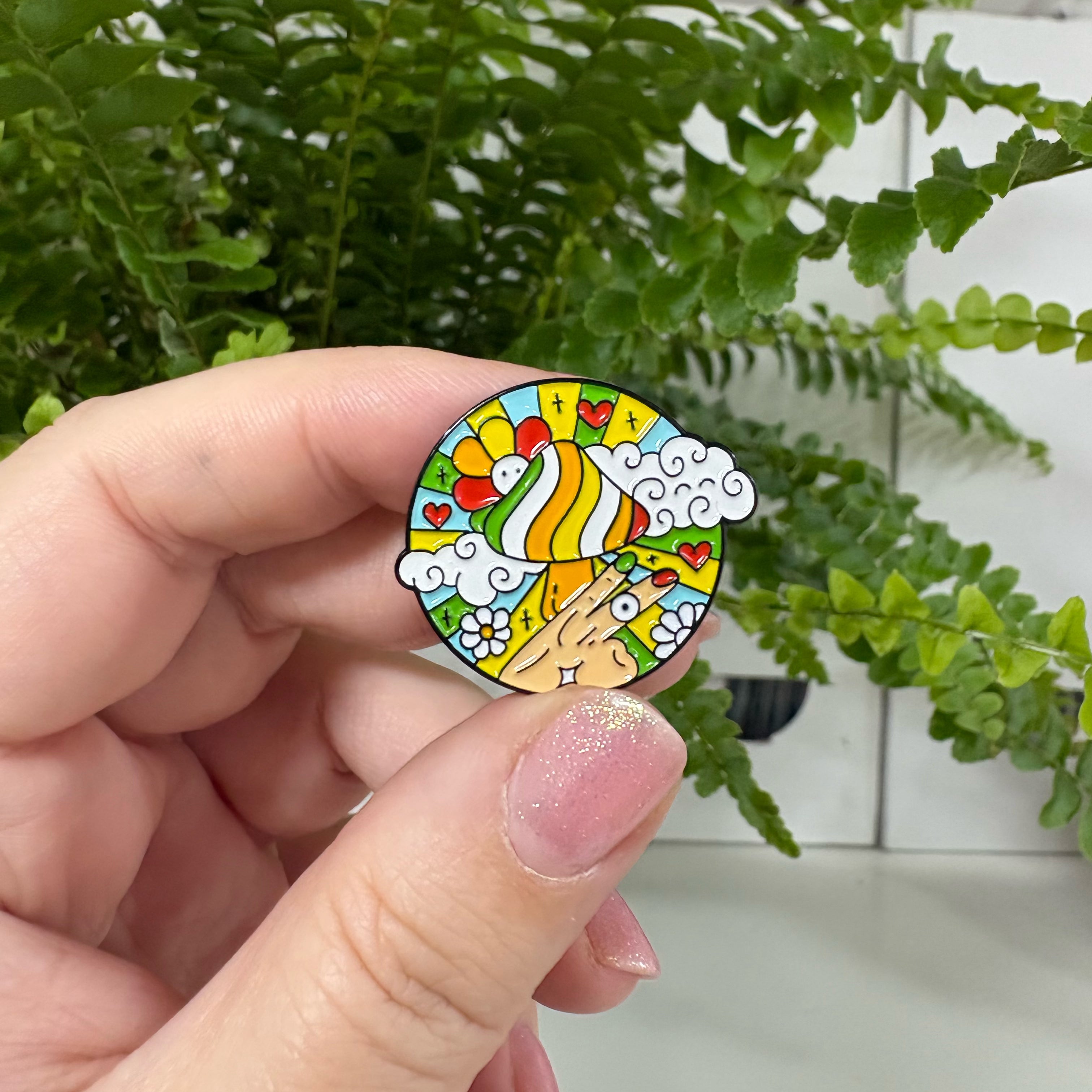 "Regenbogenpilz" Psychedelischer Pilz - Masu Pin