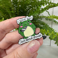 "Frosch mit Messer ("I have had just about enough")" – Masu Pin