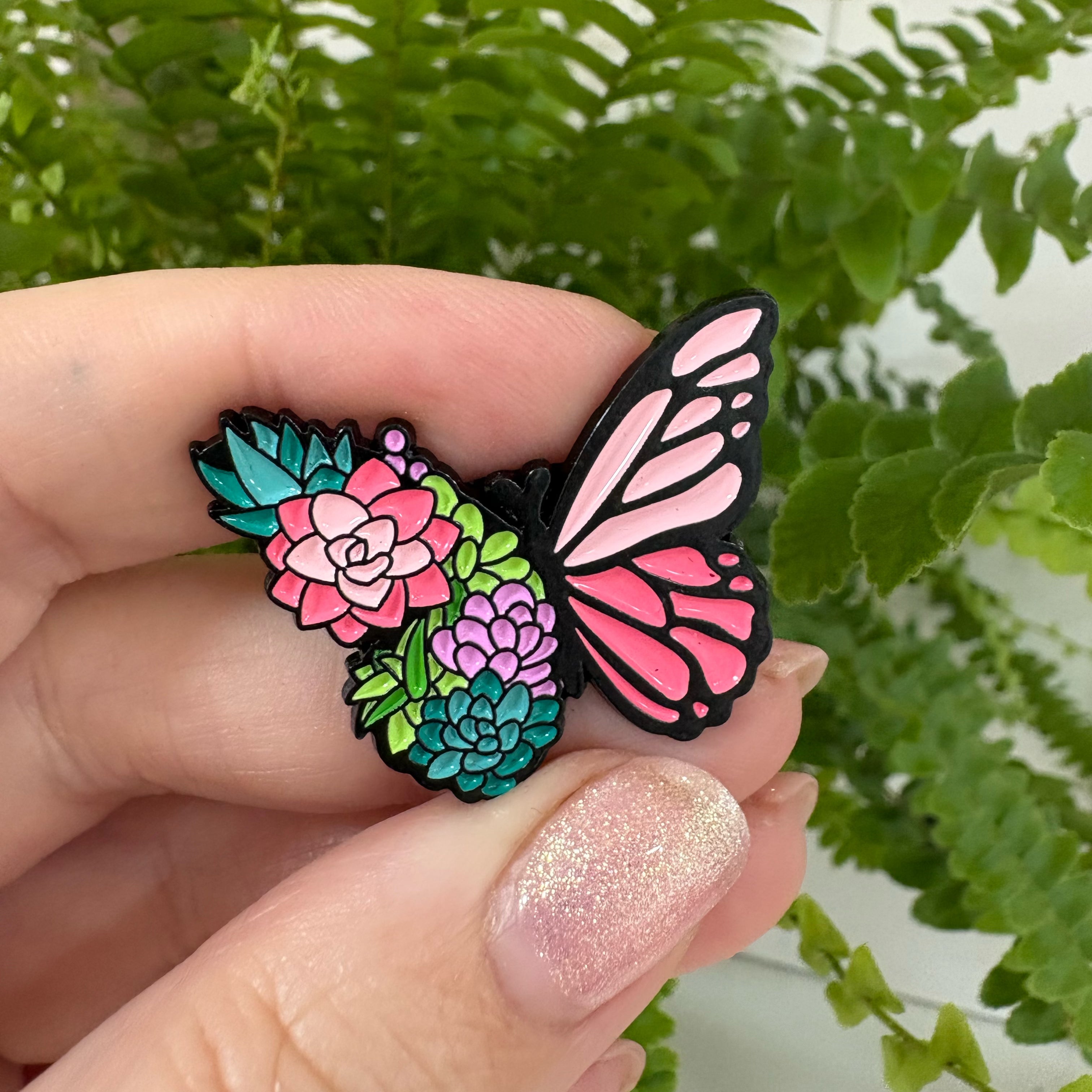 "Schmetterling mit Blumen" – Masu Pin
