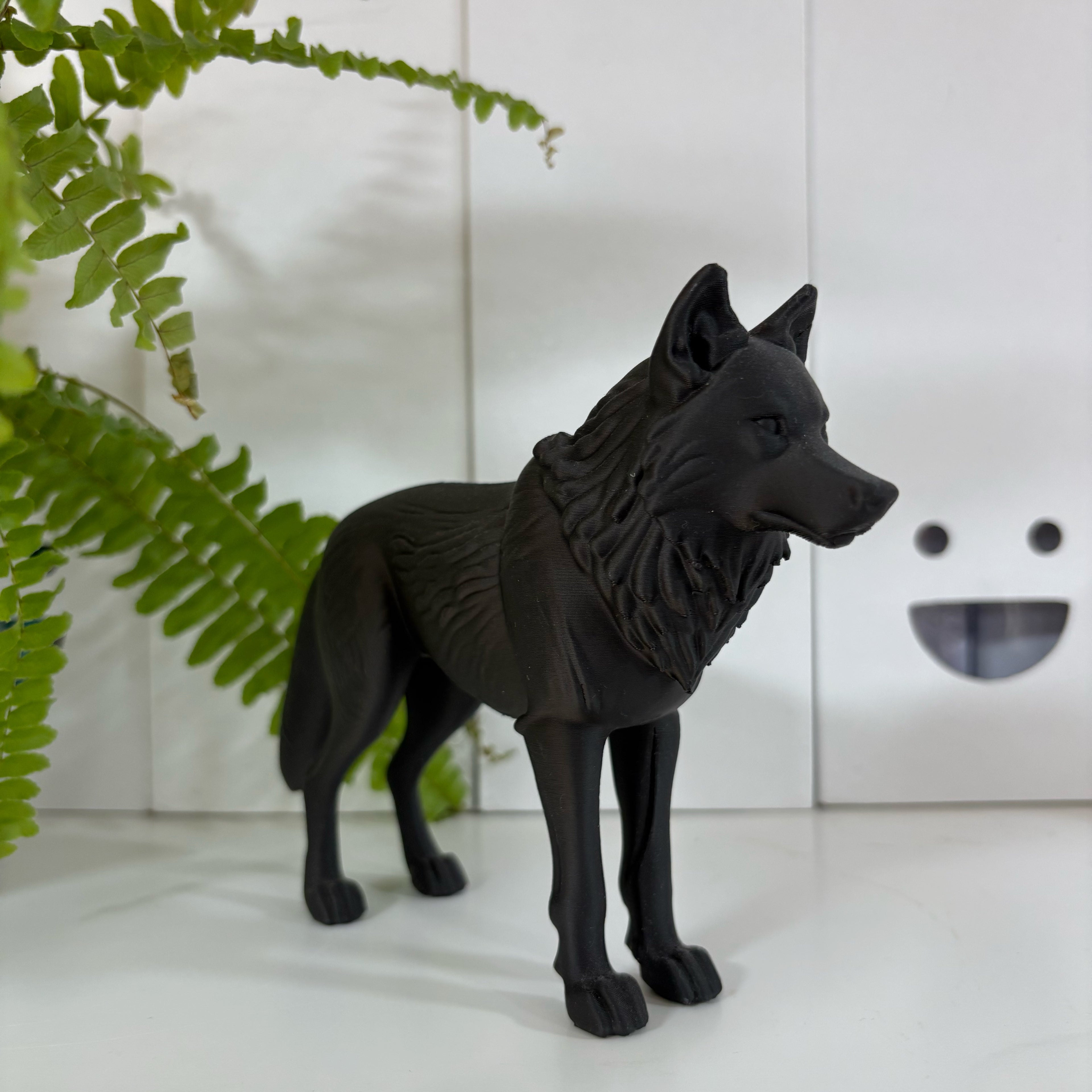 Wolf Bücherregal-Deko – Handgemachte 3D-Figur für Bookish & Fantasy Fans